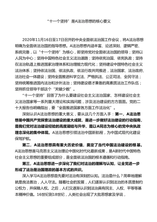 党课ppt+讲稿：“十一个坚持”是法治思想的核心要义（7000字，38张）