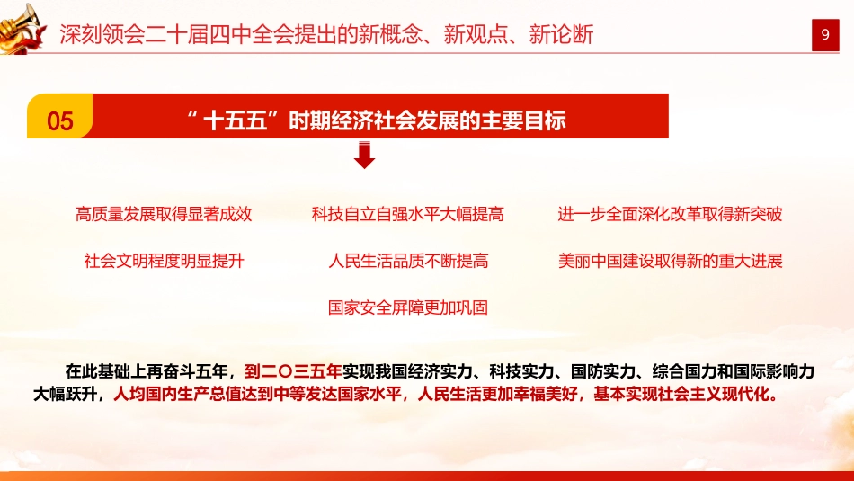 党课PPT:深刻领会二十届四中全会提出的新概念、新观点、新论断,奋力谱写中国式现代化我市实践新篇_第9页