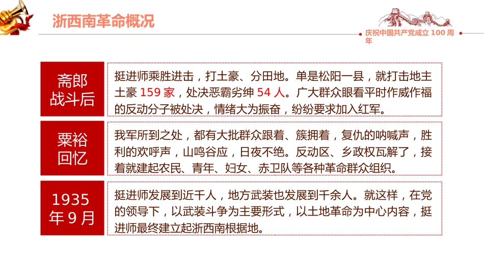 学党史悟思想办实事开新局弘扬浙西南革命精神PPT(20211022)_第8页