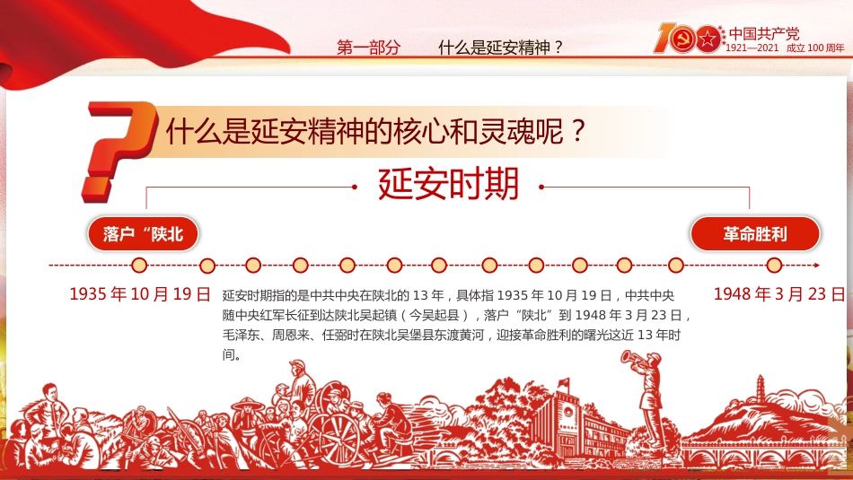 延安精神永放光芒之100周年专题党史党课PPT（20210510）_第6页