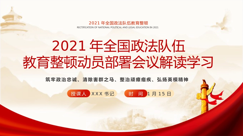 学习开展全国第二批政法队伍教育整顿PPT4（20210913）_第1页