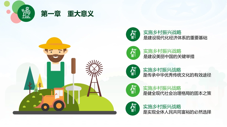 中央一号文件乡村振兴战略规划2018-2022PPT模板绿色清新扁平风党政风党课PP(20210810)T_第5页