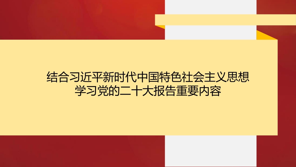 二十大宣讲党课讲稿:全面准确学习领会精神(ppt)(盛会)_第10页