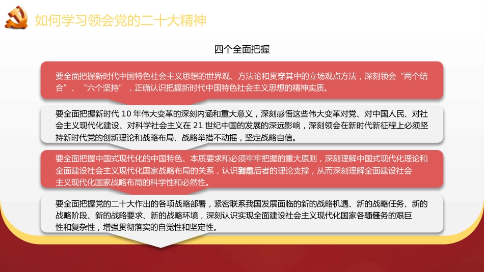 二十大宣讲党课讲稿:全面准确学习领会精神(ppt)(盛会)_第6页