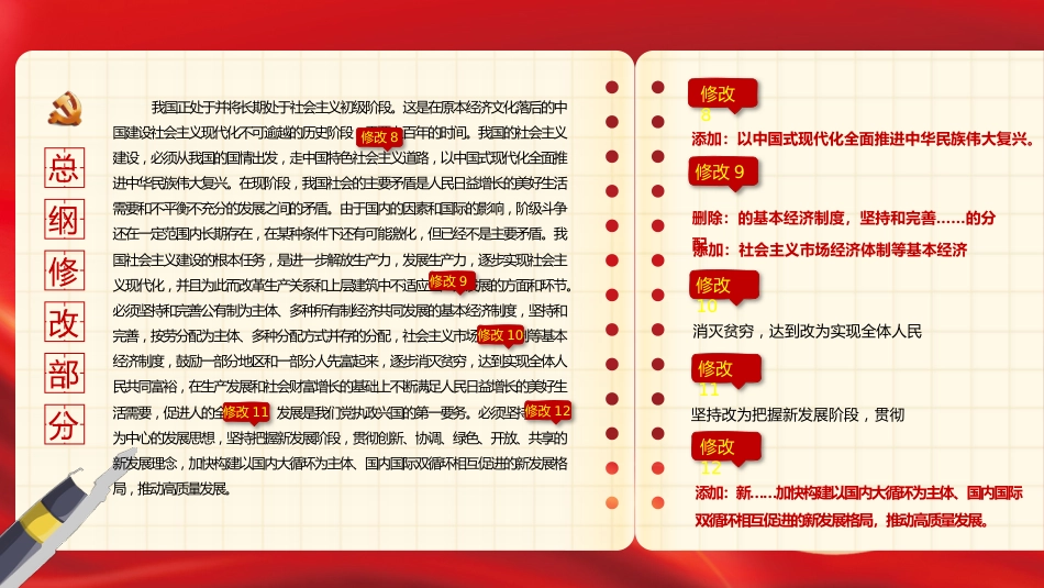 中共二十大关于《中国共产党章程(修正案)》【新旧对照版】PPT课件_第5页