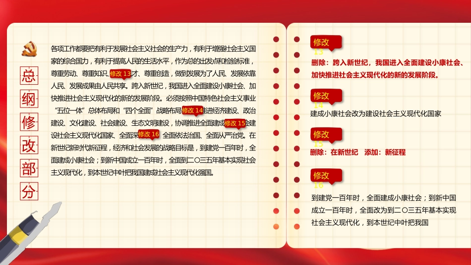 中共二十大关于《中国共产党章程(修正案)》【新旧对照版】PPT课件_第6页