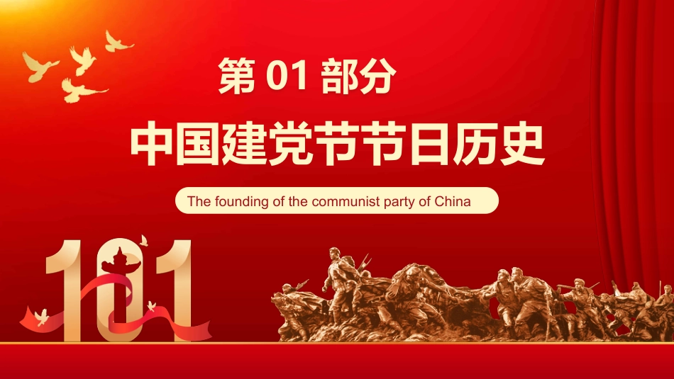 中国七一建党日101周年主题班会PPT_第3页
