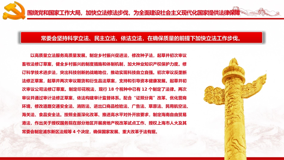 全国人民代表大会常务委员会工作报告(摘要)PPT(20220323)_第9页