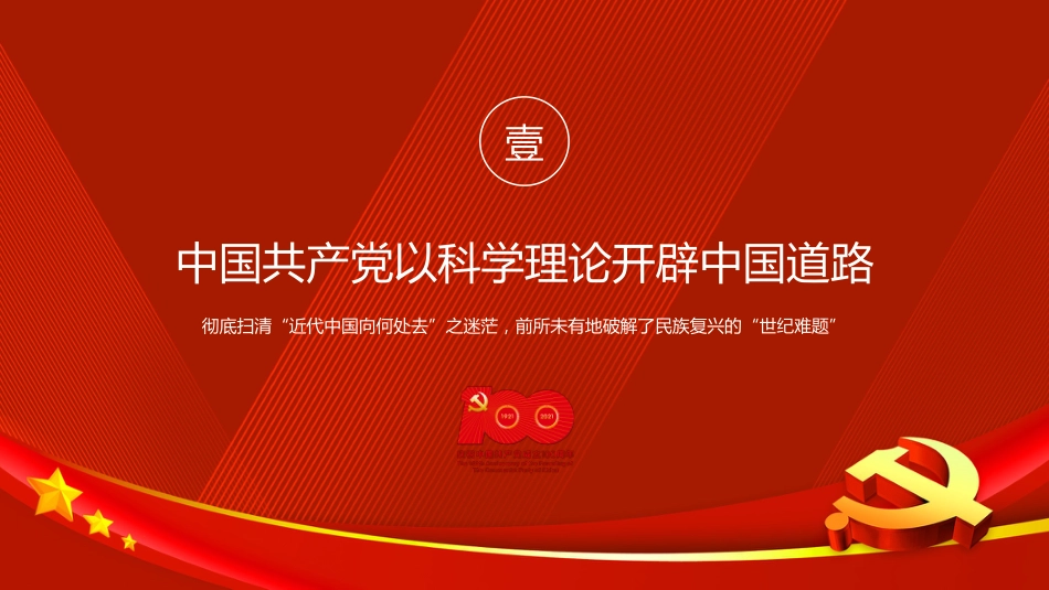 百年大党何以实现民族复兴——学习习近平总书记七一重要讲话精神党课PPT(原创)_第3页