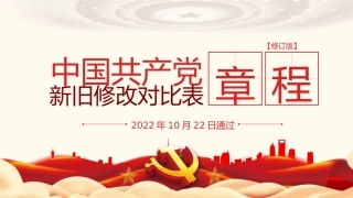中国共产党章程新旧对照解读模板（ppt）