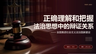 正确理解和把握法治思想中的辩证关系党课课件PPT