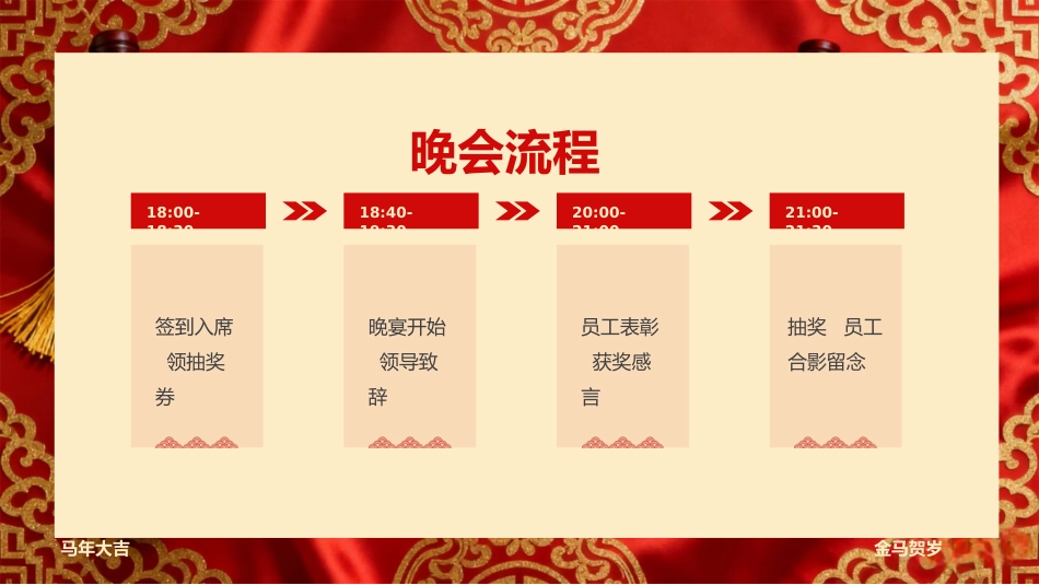 喜庆风2026年马年年会邀请函PPT模板_第4页