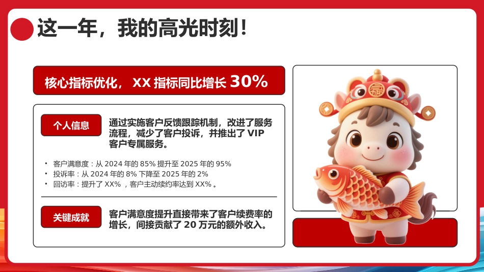 红色创意马年总结及规划PPT模板_第9页