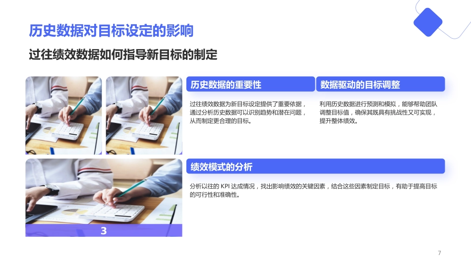 蓝色简约年终部门KPI总结汇报PPT模板_第7页