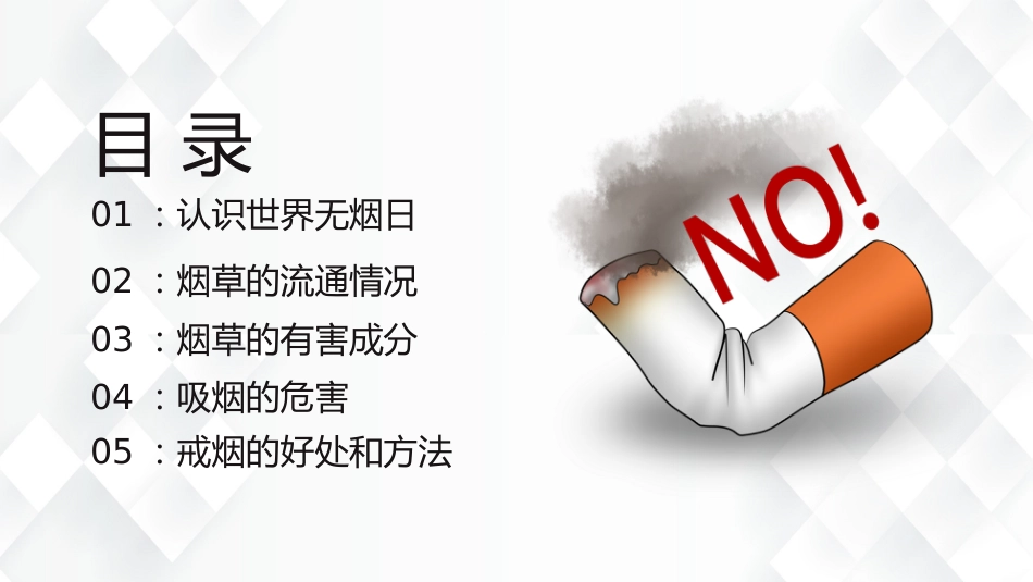 世界无烟日科普宣传PPT简约精美吸烟有害健康世界无烟日课件_第2页