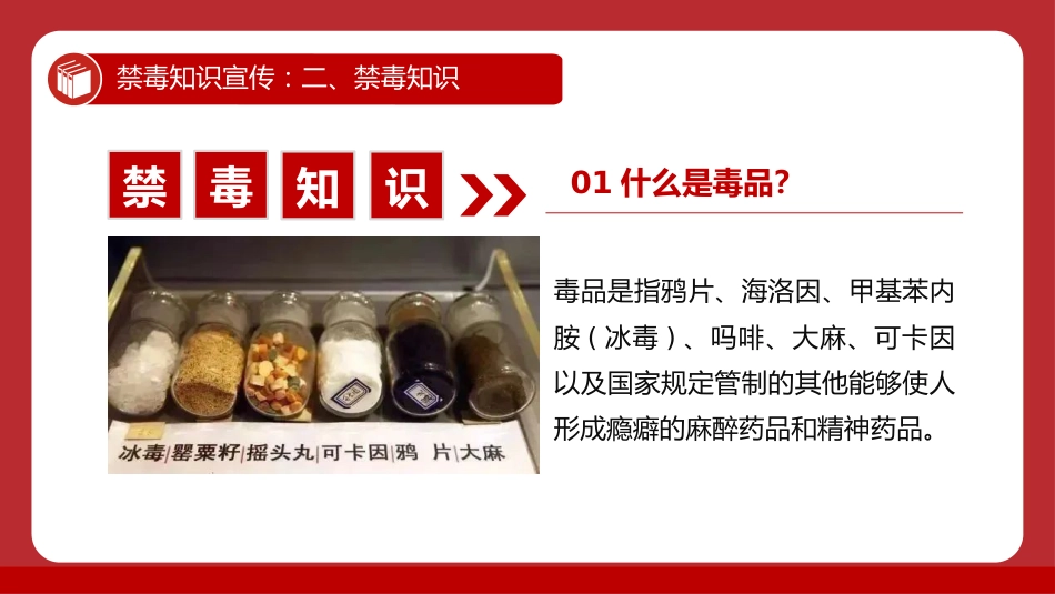 讲稿+PPT课件：禁毒知识宣传PPT红色简洁珍爱生命远离毒品班会课件_第10页