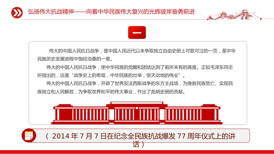 总书记重要论述汇总课件讲稿+PPT课件:弘扬伟大抗战精神_第2页
