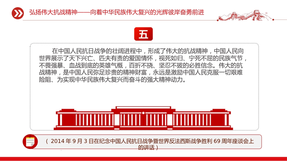 总书记重要论述汇总课件讲稿+PPT课件:弘扬伟大抗战精神_第6页