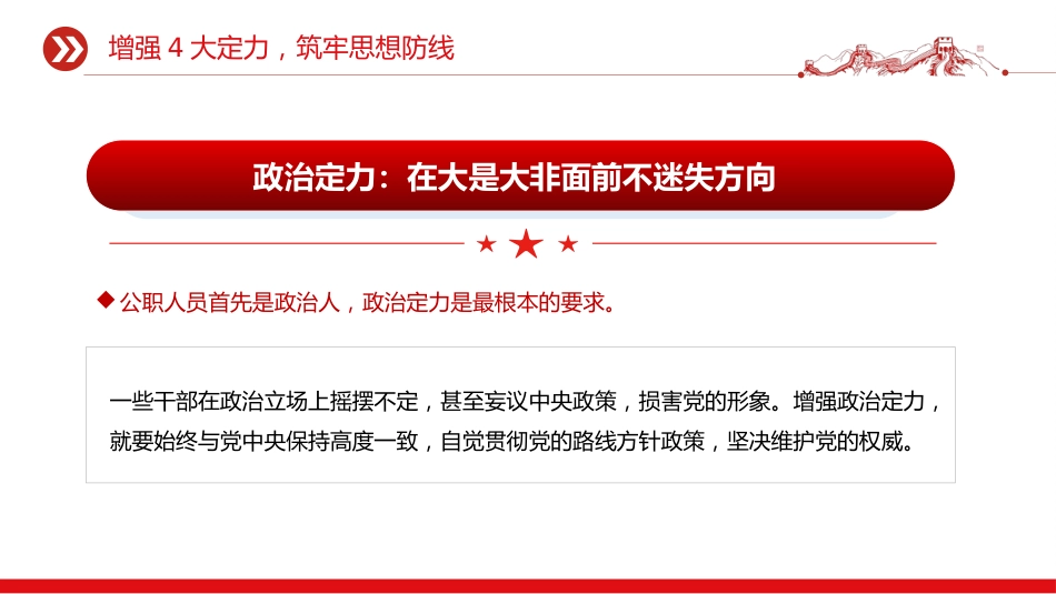 思想教育课件讲稿+PPT课件:党员干部牢记5把戒尺增强4大定力_第10页