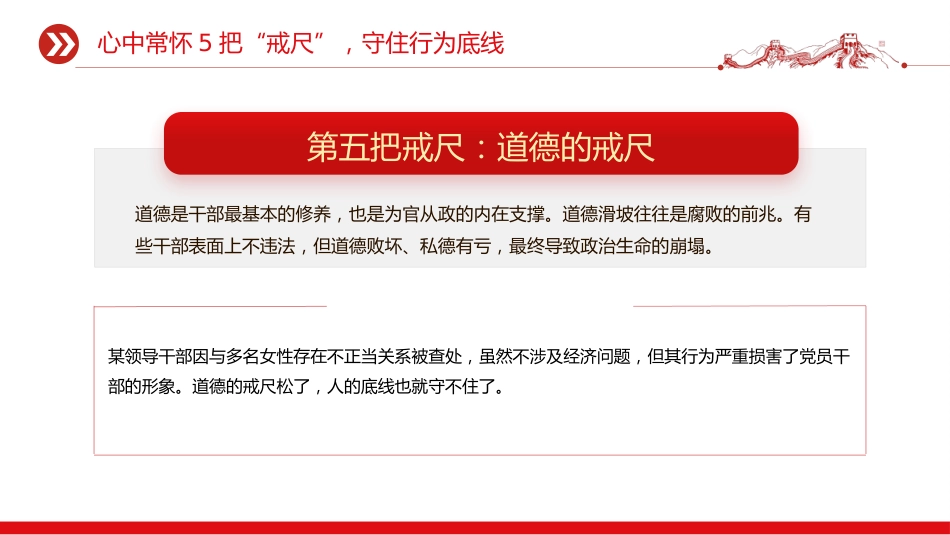 思想教育课件讲稿+PPT课件:党员干部牢记5把戒尺增强4大定力_第8页