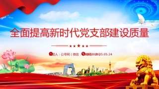 党课讲稿+PPT课件：全面提高新时代党支部建设质量
