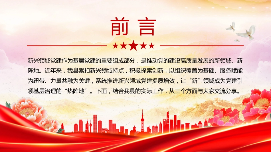 讲稿+PPT课件:新兴领域党建工作汇报_第2页