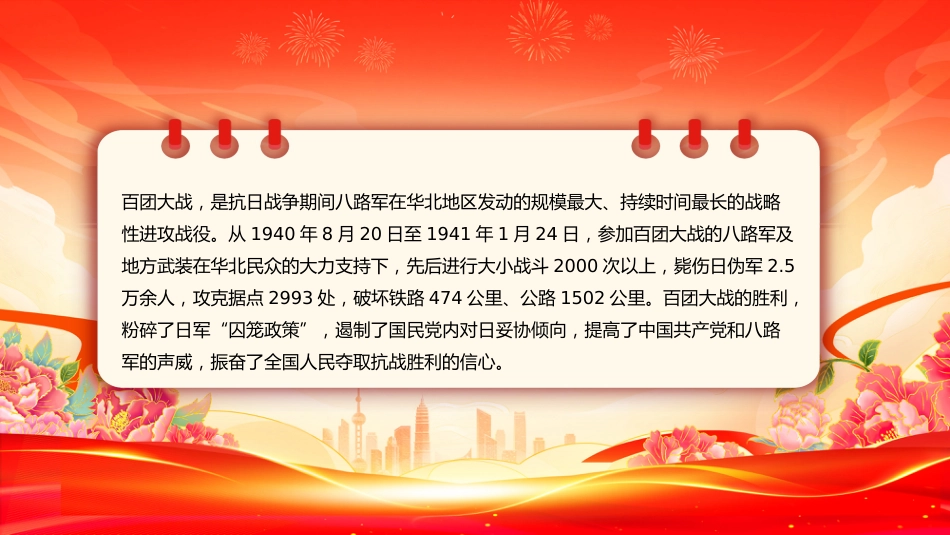 纪念抗日战争胜利80周年系列课件讲稿+PPT课件:百团大战_第2页