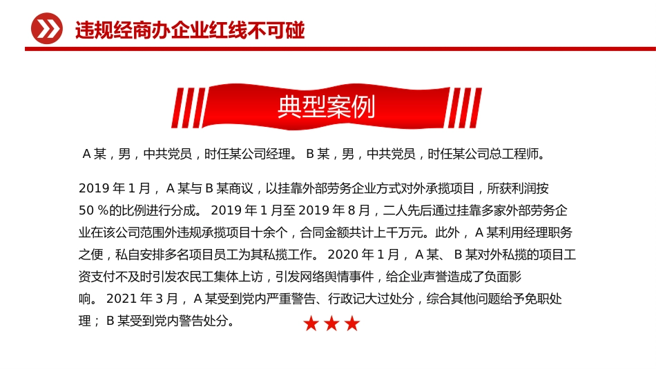 党员干部廉洁自律警示教育党课讲稿+PPT课件:违规经商办企业红线不可碰_第4页