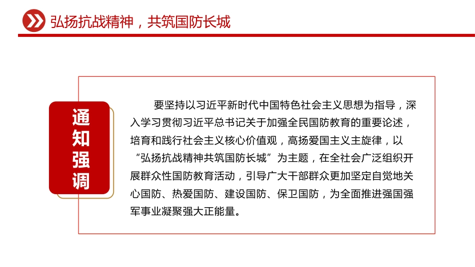 2025年全民国防教育月课件讲稿+PPT课件：弘扬抗战精神 共筑国防长城_第3页