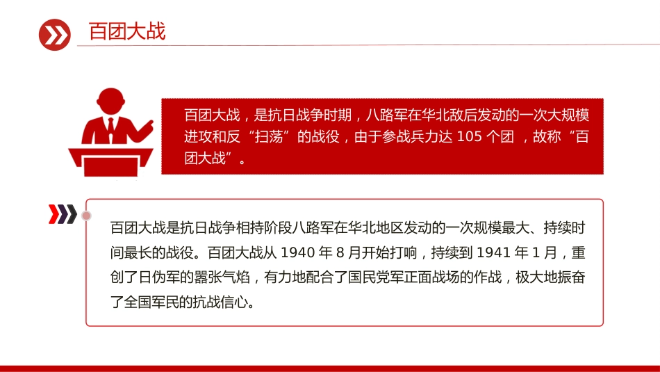 纪念抗战胜利80周年党课讲稿+PPT课件：抗战史上的著名战役_第10页