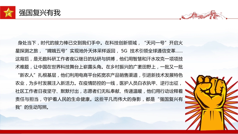 2025年大学生主题团日活动发言课件讲稿+PPT课件:强国复兴有我_第4页