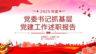 讲稿+PPT课件：2025年度党委书记抓基层党建工作述职报告