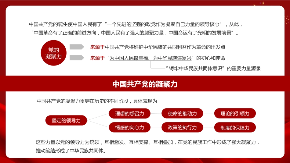 党课讲稿+PPT系列第23期：百年党史看中国共产党的凝聚力：从一盘散沙到中华民族共同体_第5页
