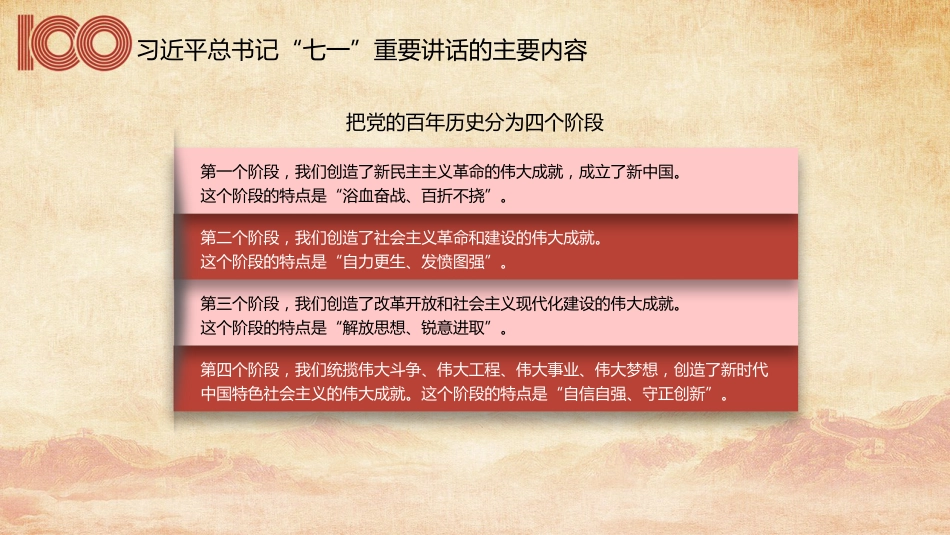 党课讲稿+PPT系列第38期：从党的历史中汲取智慧和力量（100周年，“七一”讲话）_第6页