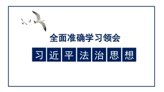 党课讲稿+PPT系列第84期：全面准确学习领会习近平法治思想
