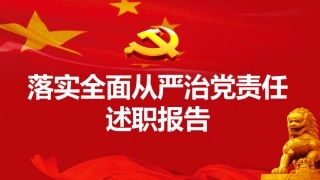 落实全面从严治党述职报告