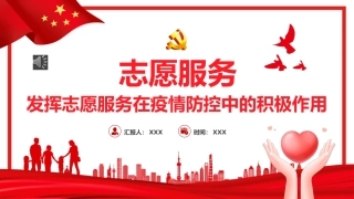 党课ppt：发挥志愿服务在疫情防控中的积极作用