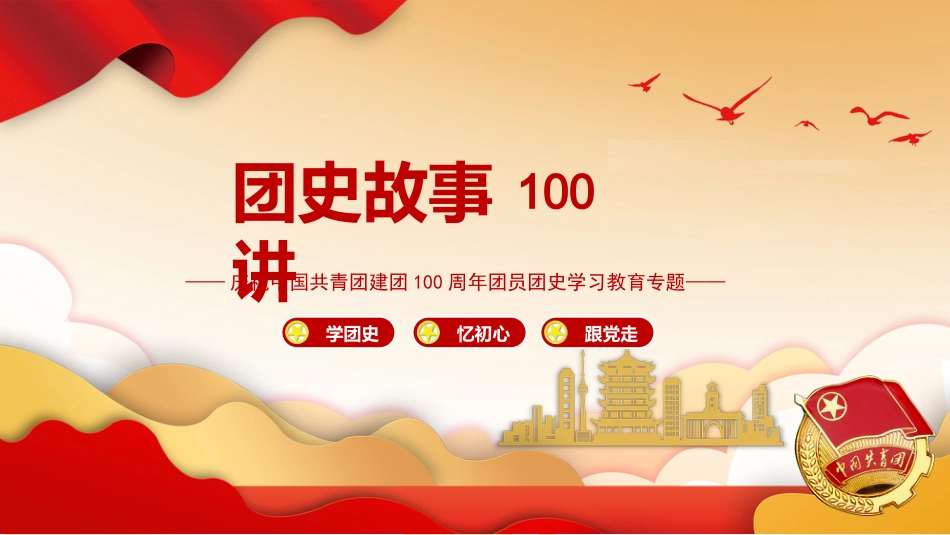 建团100周年专题ppt:团史故事100讲(前20讲)_第1页