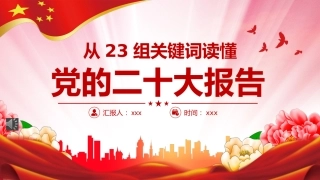 从23组关键词读懂二十大报告ppt(展板参考)