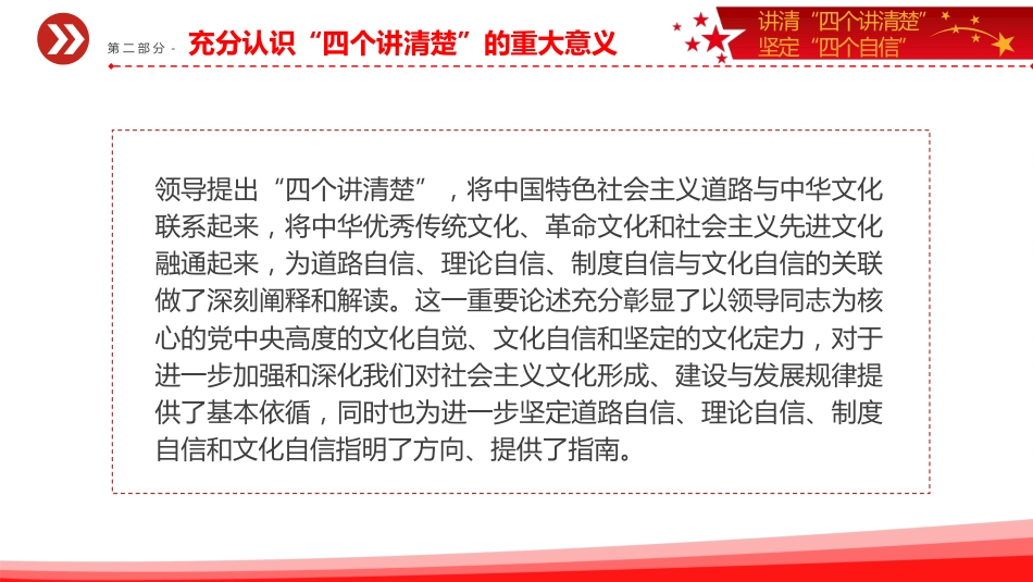 党课ppt+讲稿:讲清“四个讲清楚 ”坚定四个自信(4500字,21张,思政课)_第5页