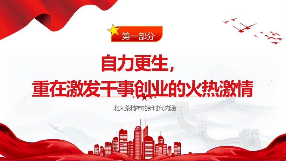 党课ppt+讲稿:北大荒精神的新时代内涵(2000字,12张)_第4页