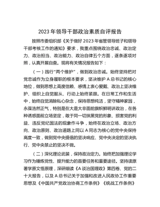 2023年政治素质自评报告2200字（政治忠诚、政治定力、政治担当、政治能力、政治自律）
