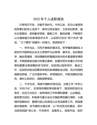 2023年个人工作总结（办公室）