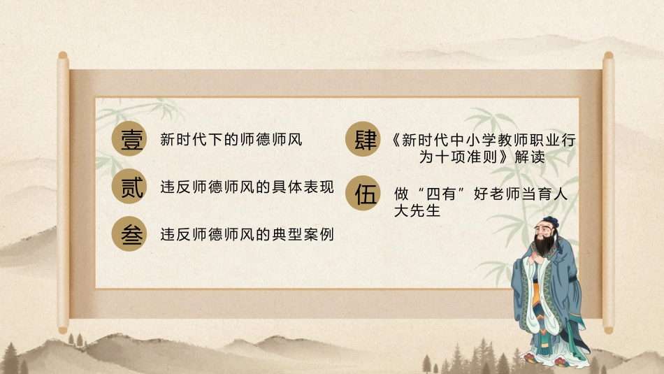 学校师德师风培训ppt模板1_第2页