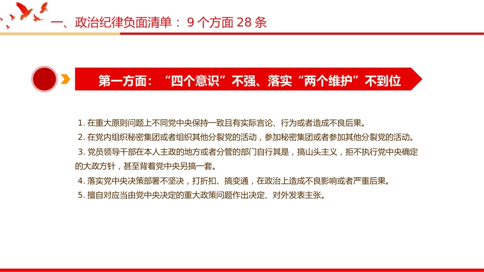 党纪党课ppt:《纪律处分条例》149条负面清单解读(44张)_第4页