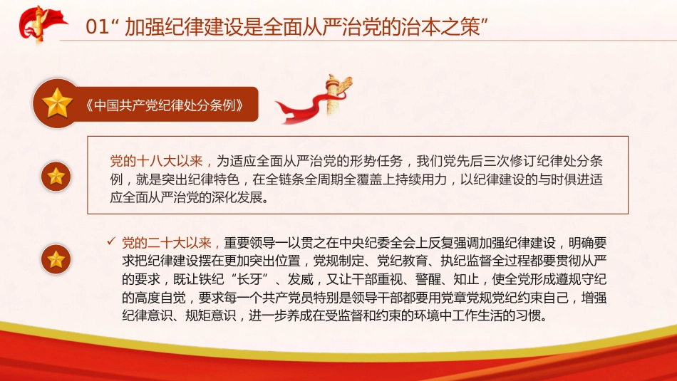 党纪建设、严明党的纪律重要论述专题党课ppt+讲稿（6500字，24张）_第9页