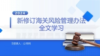 《海关风险管理办法》全文学习ppt（3100字，19张）
