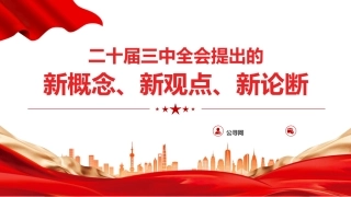 二十届三中全会提出的新概念新观点新论断（1500字，16张）