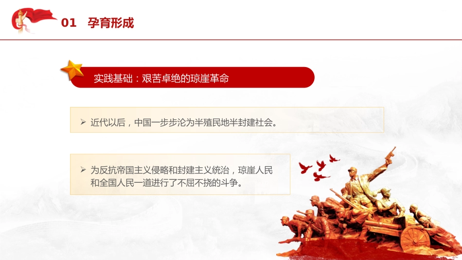 红色精神党课ppt+讲稿:学习弘扬琼崖精神(3600字,30张)_第10页