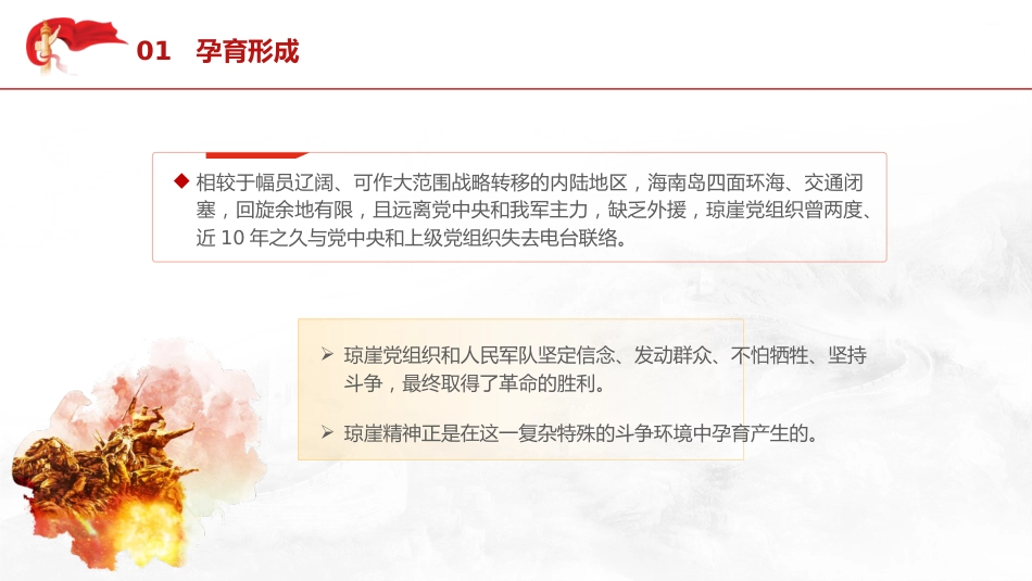 红色精神党课ppt+讲稿:学习弘扬琼崖精神(3600字,30张)_第7页
